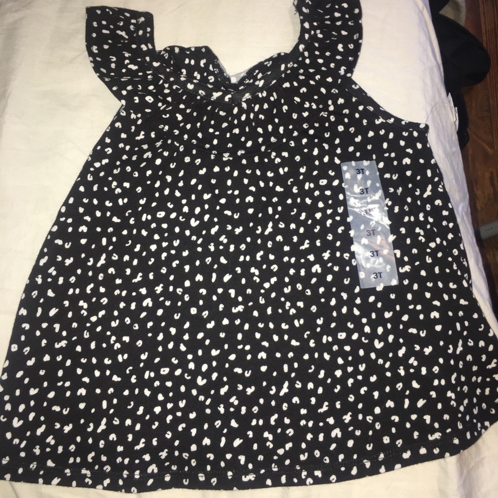 Black kid dress polka dots